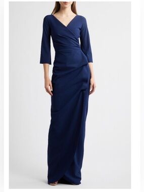 CHIARA BONI Zalfa Ruched Faux Wrap Dress